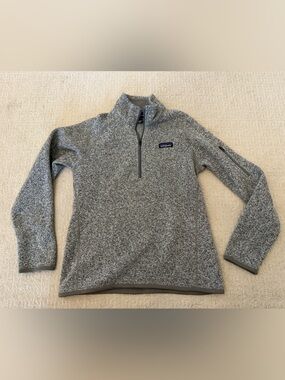 Patagonia Heather Gray Quarter Zip Fleece Pullover Jacket